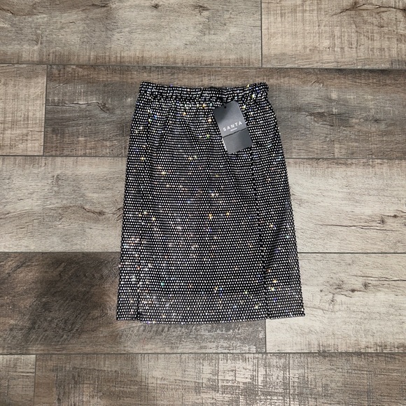 NWT Santa Brands crystal embellished mini skirt - Picture 4 of 6